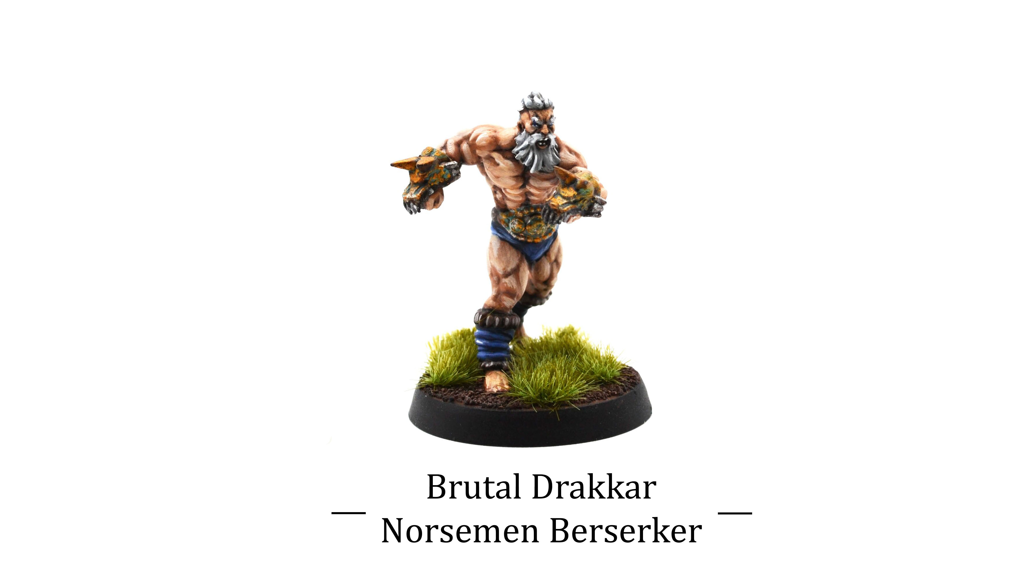 Realm of Paths Brutal Drakkar : Norsemen Berserkers miniatures 3d print painted by commission painter.